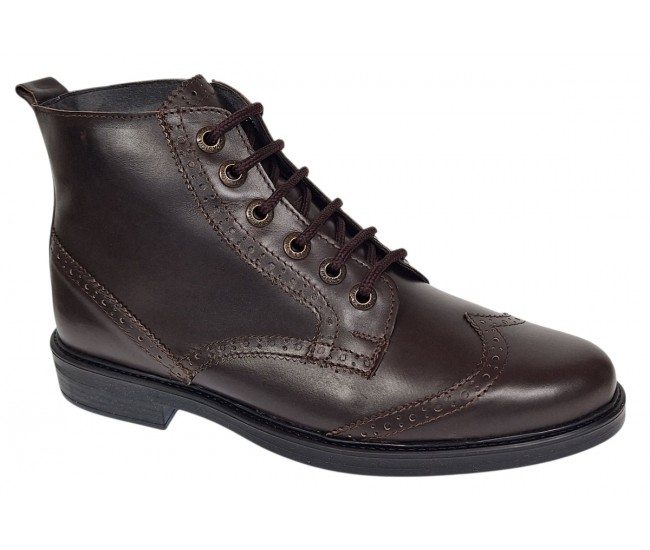Ghete barbati Oxford din piele naturala imblanite GKR29 Maro Coffee Marimea 39