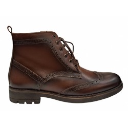 Ghete casual barbati, din piele naturala (imblanite), Maro, GKR29M