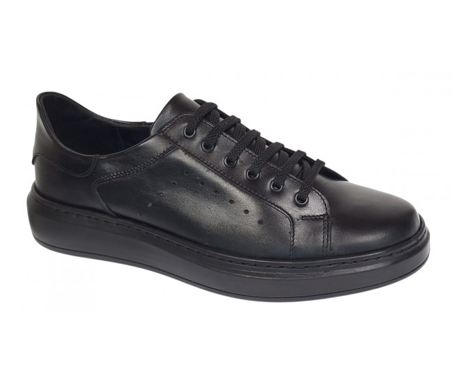 Pantofi barbati casual piele naturala de culoare neagra Aldo GKR2X1N