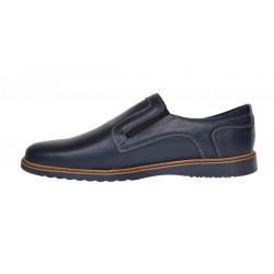 Pantofi casual barbati din piele naturala Bleumarin GKR 331ELBL