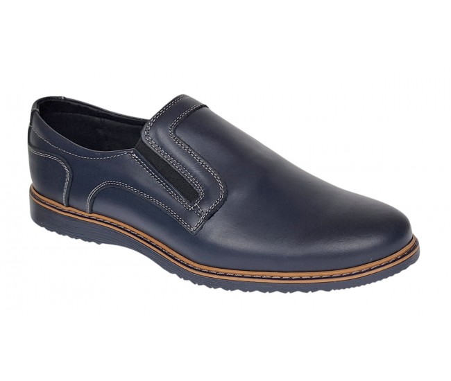 Pantofi casual barbati din piele naturala Bleumarin GKR 331ELBL