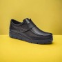 Pantofi dama casual, din piele naturala, negru box, SCAI, GKR33N