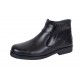 Ghete casual barbati, din piele naturala, cu fermoar, imblanite, negru, GKR35N