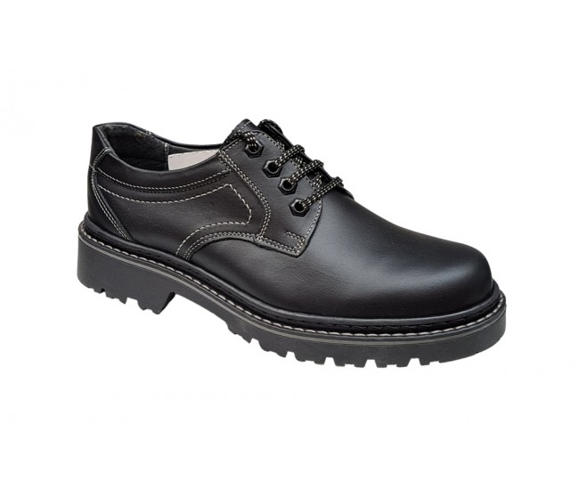 Bocanci barbati model semi din piele naturala Negru, Army Troops