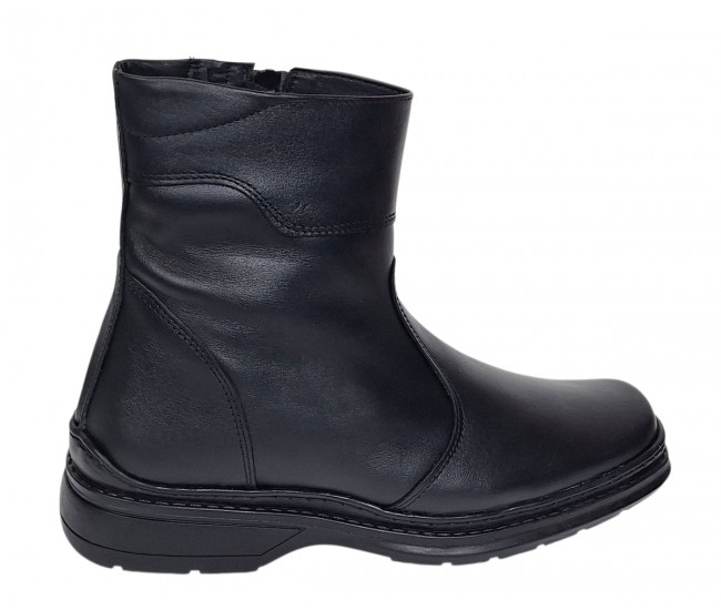 Ghete barbati din piele naturala cu fermoar GKR4010N