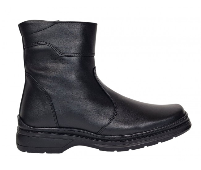 Ghete barbati din piele naturala cu fermoar GKR4010N