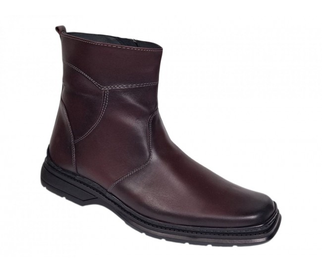 Ghete barbati din piele naturala cu fermoar GKR4010VIS