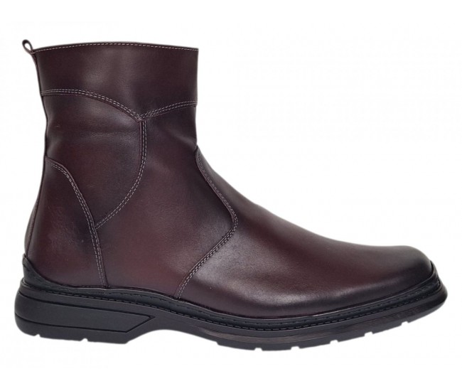 Ghete barbati din piele naturala cu fermoar GKR4010VIS