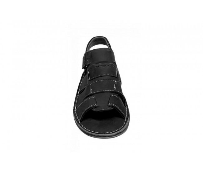 Sandale barbati casual din piele naturala negru bufo GKR47BN
