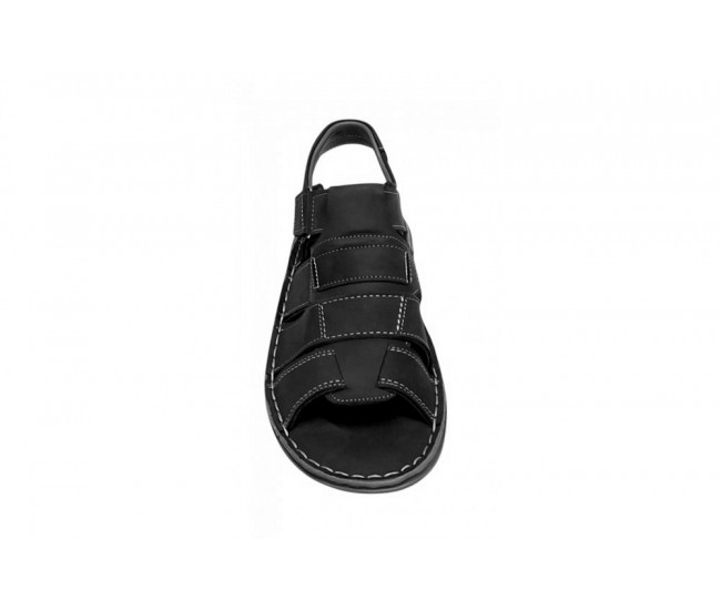 Sandale barbati casual din piele naturala negru bufo GKR47BN