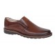 Pantofi barbati casual din piele naturala maro cu elasic - GKR480EM