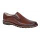 Pantofi barbati casual din piele naturala maro cu elasic - GKR480EM