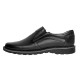 Pantofi barbati casual din piele naturala negru cu elasic - GKR480EN