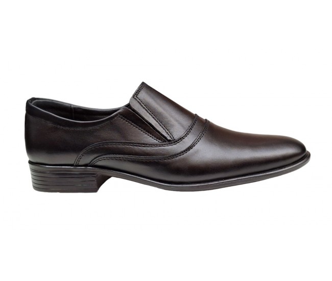 Pantofi barbati, eleganti, piele naturala, negru - GKR49N