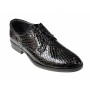 Pantofi barbati eleganti din piele naturala - Model Negru Croco GKR4CRN