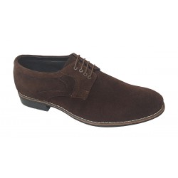 Pantofi barbati casual din piele naturala intoarsa - Marimea 44 Maro - GKR4RM