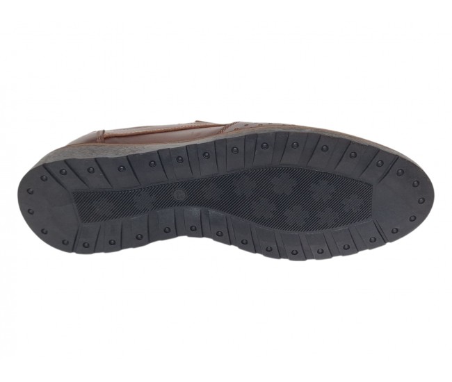Pantofi barbati casual perforati din piele naturala Corsa Maro - GKR506M