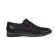 Pantofi barbati casual din piele naturala cu perforatii Negru GKR506N