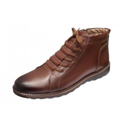 Ghete casual barbati piele naturala imblanite Corsa Maro