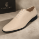 Pantofi barbati eleganti bej din piele naturala dintr-o bucata cu siret Havana GKR51TSB