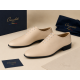 Pantofi barbati eleganti bej din piele naturala dintr-o bucata cu siret Havana GKR51TSB