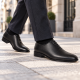 Pantofi bărbați negri eleganți din piele naturală cu șiret Havana GKR51TSN