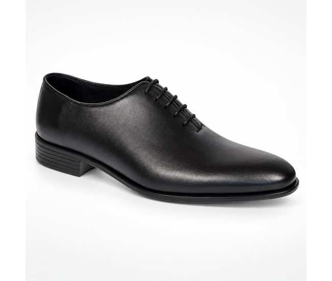 Pantofi bărbați negri eleganți din piele naturală cu șiret Havana GKR51TSN