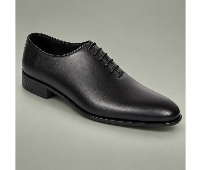Pantofi bărbați negri eleganți din piele naturală cu șiret Havana GKR51TSN