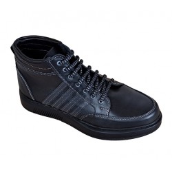 Marimea 40 Ghete barbati din piele naturala imblanite, GKR, Negru GKR59N