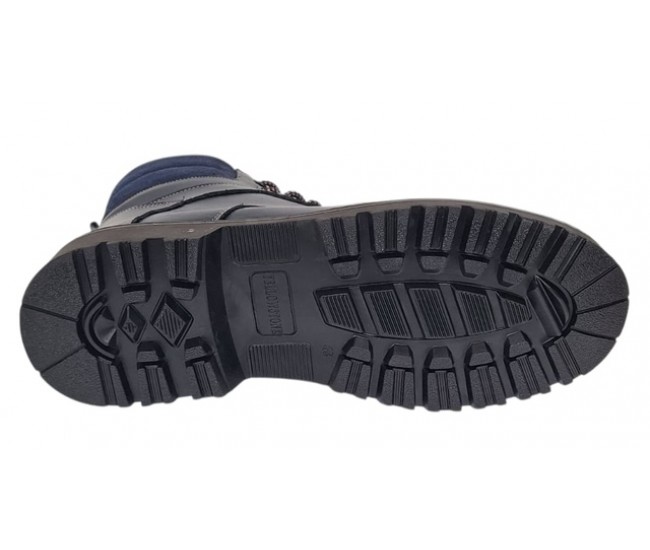 Bocanci barbati Sport din piele naturala model Bleumarin Imblanit GKR5KBLUE