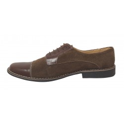 Pantofi barbati casual din piele naturala intoarsa - Marimea 44 Maro - GKR5RM