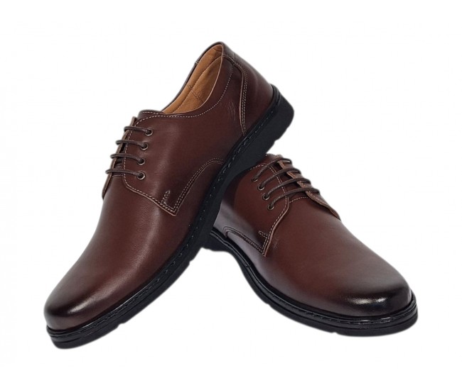 Pantofi barbati casual din piele naturala pe calapod lat Maro GKR5XM