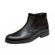 Ghete barbati din piele naturala cu fermoar, imblanite, GKR Elegant GKR61N