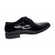 Pantofi barbati eleganti din piele naturala, Negru LAC GKR62N