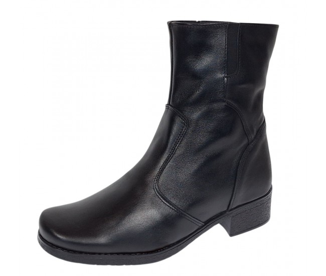 Ghete dama casual imblanite din piele naturala cu fermoar GKR6N