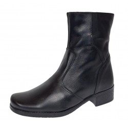 Ghete dama casual imblanite din piele naturala cu fermoar GKR6N