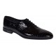 Pantofi eleganti pentru barbati, piele naturala croco Negru GKR70N
