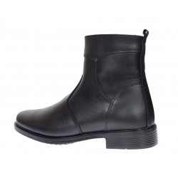 Ghete barbati din piele naturala cu fermoar imblanite GKR714N