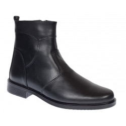 Ghete barbati din piele naturala cu fermoar imblanite GKR714N