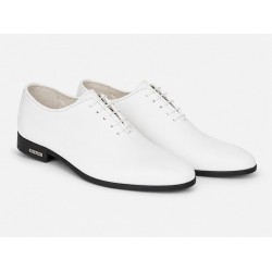 Pantofi albi eleganti barbati piele naturala GKR71A