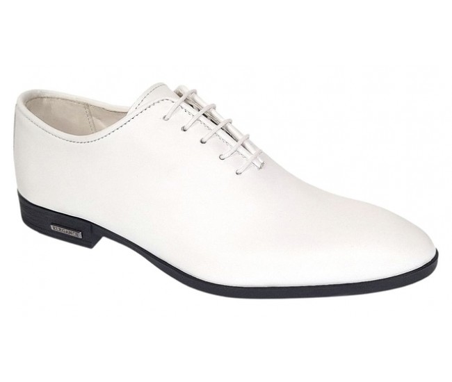 Pantofi albi eleganti barbati piele naturala GKR71A