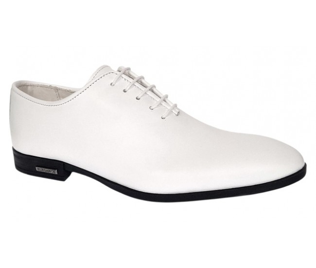 Pantofi albi eleganti barbati piele naturala GKR71A