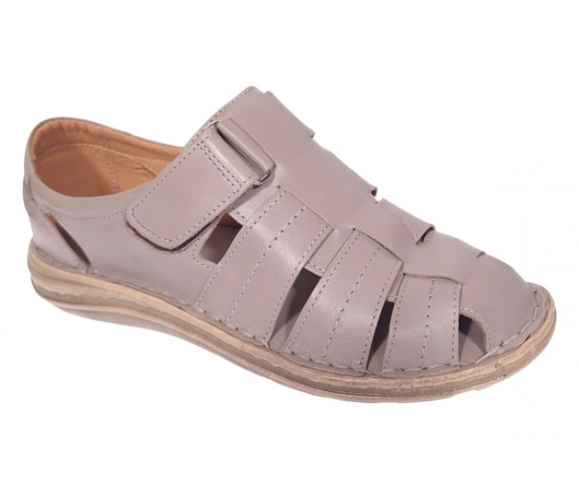 Sandale barbati casual din piele naturala Bej Box GKR73BEJ