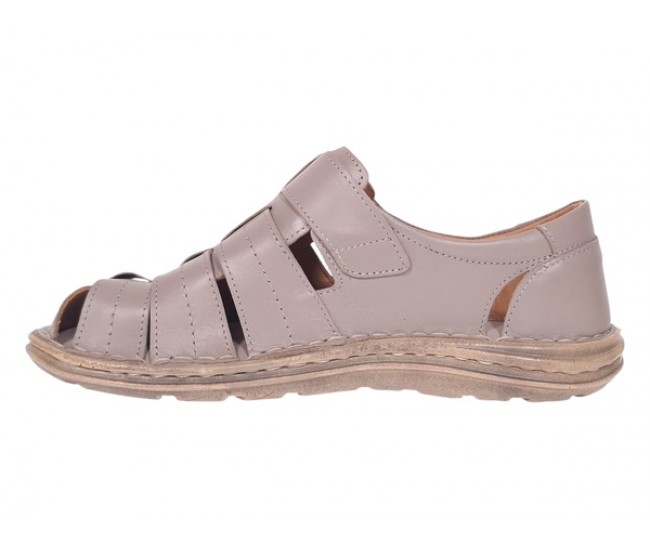 Sandale barbati casual din piele naturala Bej Box GKR73BEJ