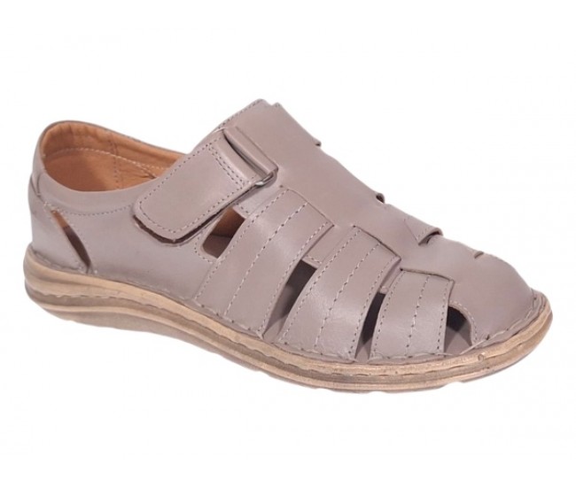 Sandale barbati casual din piele naturala Bej Box GKR73BEJ