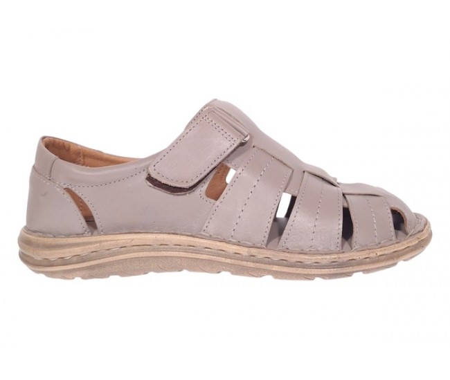 Sandale barbati casual din piele naturala Bej Box GKR73BEJ