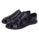 Sandale barbati casual din piele naturala Negru Box GKR73NN