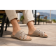 Papuci barbatesti bej din piele naturala – confort de vara cu stil relaxat si aspect premium GKR74BEJ
