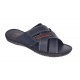 Papuci barbati din piele naturala de culoare bleumarin - GKR74BL