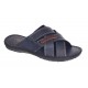 Papuci barbati din piele naturala de culoare bleumarin - GKR74BL